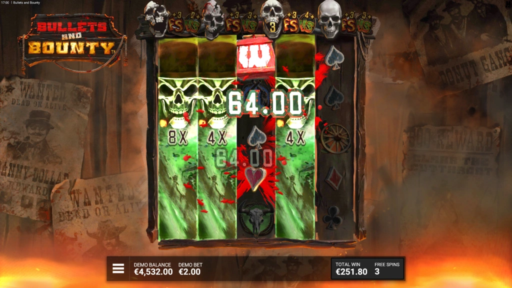 Bullets and Bounty - Free Spins Expanding Multiplier Wild